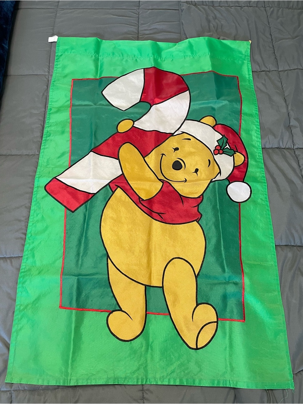Disney Winnie The Pooh Decorative Flag Candy Cane 27 X 41